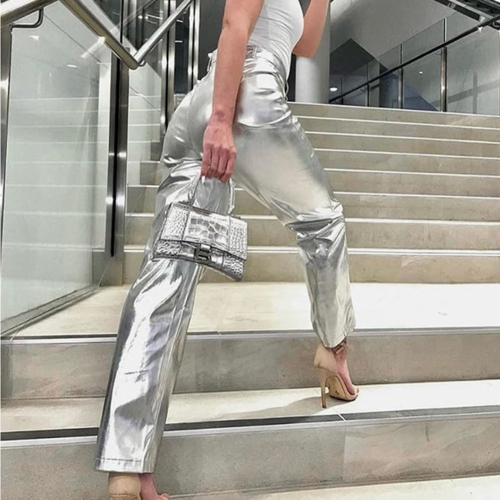 Silver Women's Pants